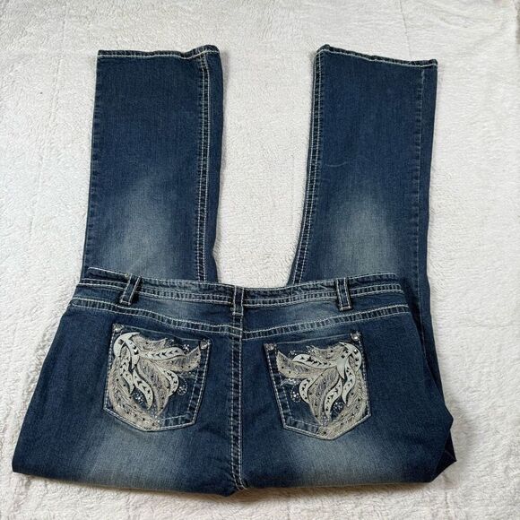 Vanilla Star Cowgirl Bling Women’s Straight Boot Jeans - Picture 1 of 8